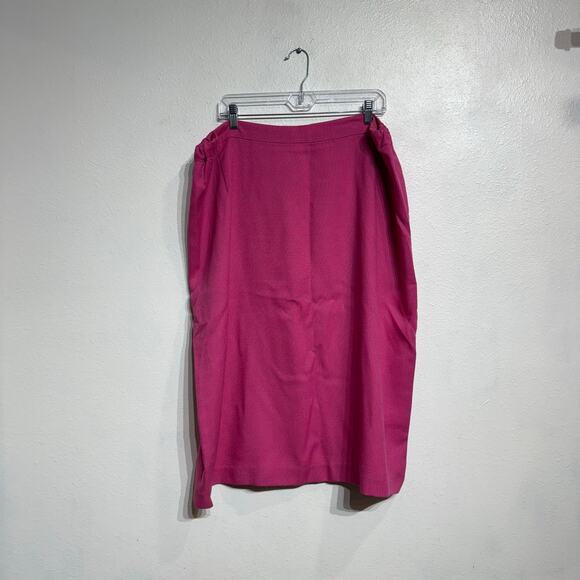 Chad Stevens Hot Pink 2-Piece Vintage Skirt Suit Sz 24W - Picture 4 of 11